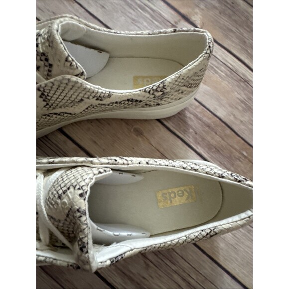 Keds Remi Slip on, Sneaker Womens, Cream Snakeskin Leather, 8 Medium - Picture 4 of 8